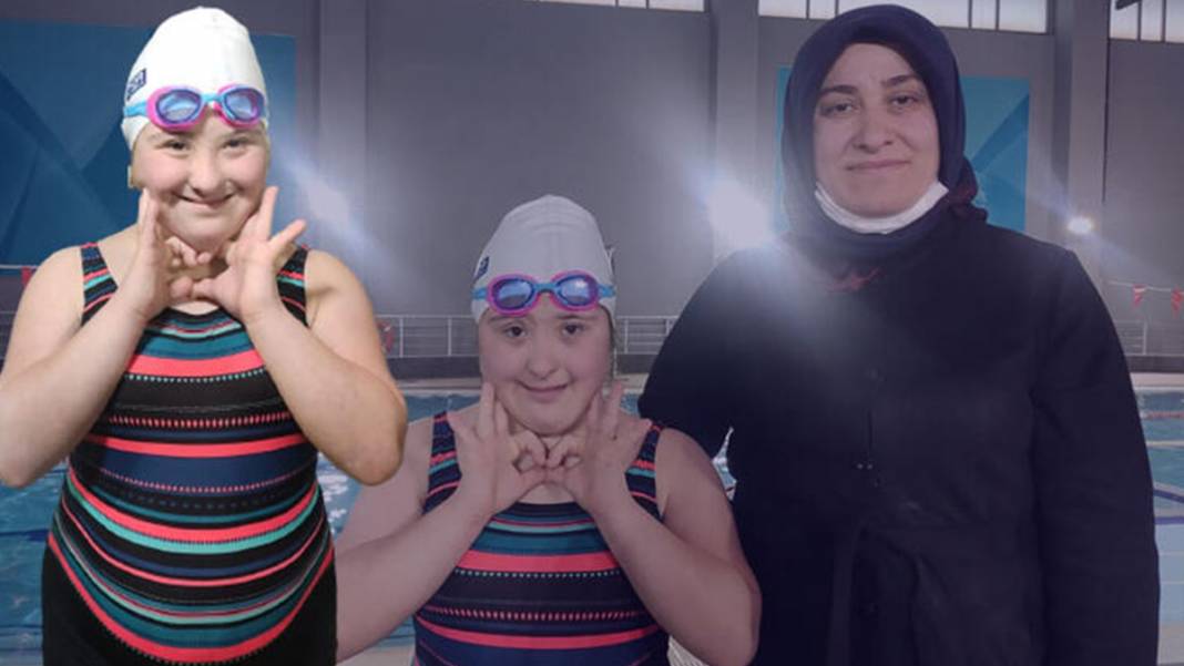 Down sendromlu Şeyma yüzmeyle hayata tutundu 1