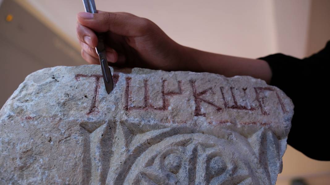 Antik kazıda ''Türk'' ibaresi yer alan yazıt bulundu 2