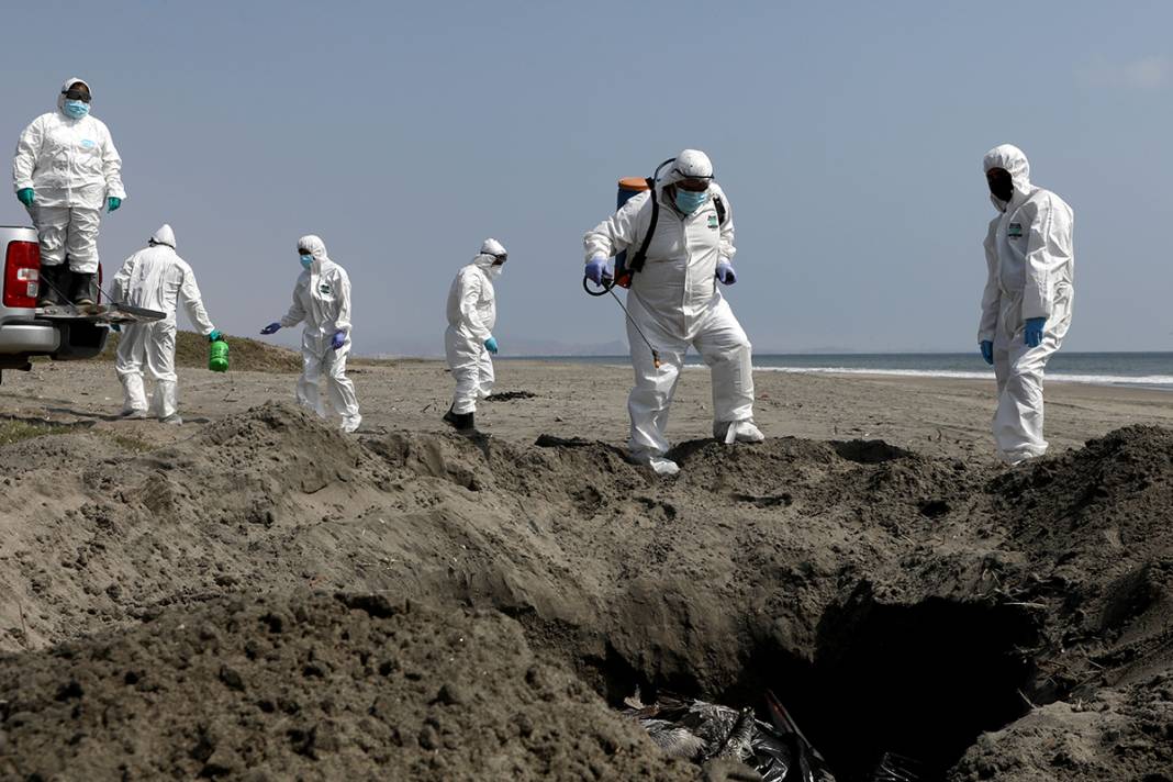 O ülkeden korkunç görüntüler! Ölüleri sahilden topluyorlar 4