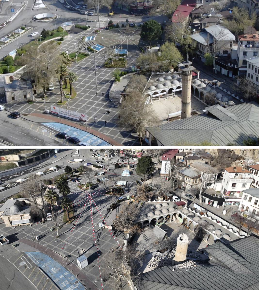 Taş üstünde taş kalmadı! Maraş'ın deprem öncesi ve sonrası yürek yaktı 3