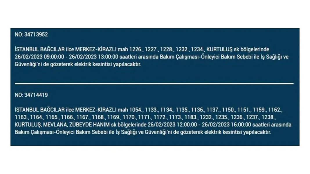 İstanbul'da birçok ilçede elektrik kesintisi 11