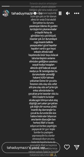 Taha duymazın hesabından beklenmedik paylaşım: Herkes hak ettiğini bulacak 5