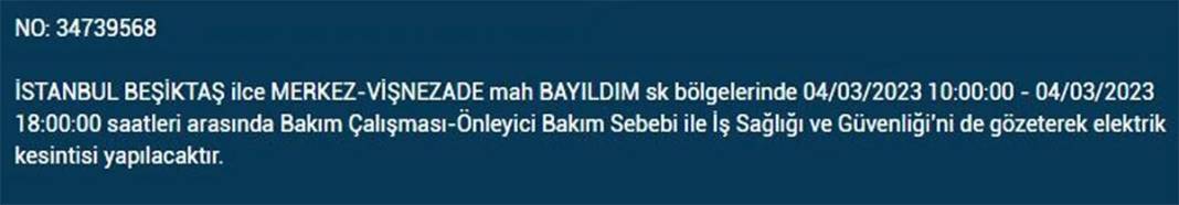İstanbullular dikkat! Birçok ilçede elektrik kesintisi 6