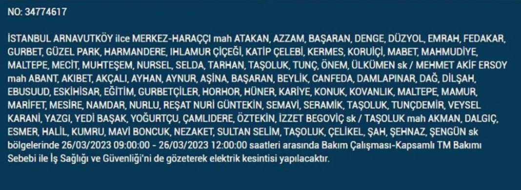 İstanbullular dikkat! Birçok ilçede elektrik kesintisi 8