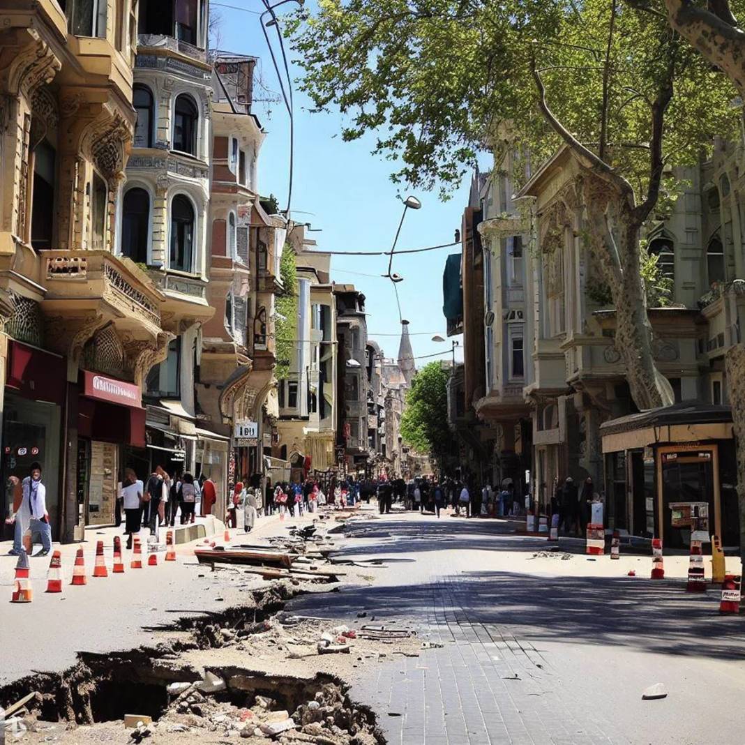 Yapay zeka İstanbul depremini çizdi: Tarihi yapılar ağır hasarlı, binalar enkaz olmuş! 25