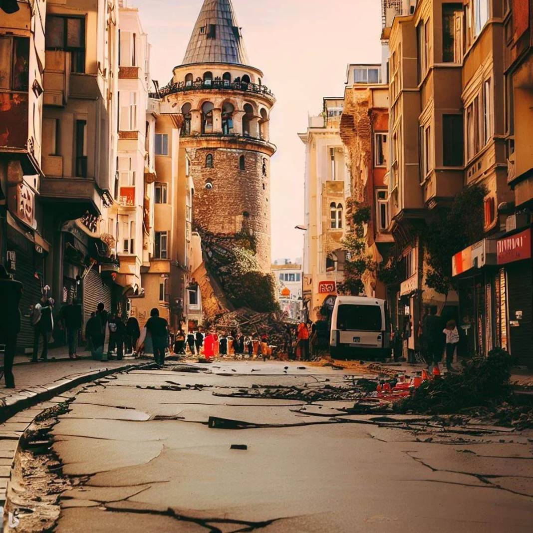 Yapay zeka İstanbul depremini çizdi: Tarihi yapılar ağır hasarlı, binalar enkaz olmuş! 20