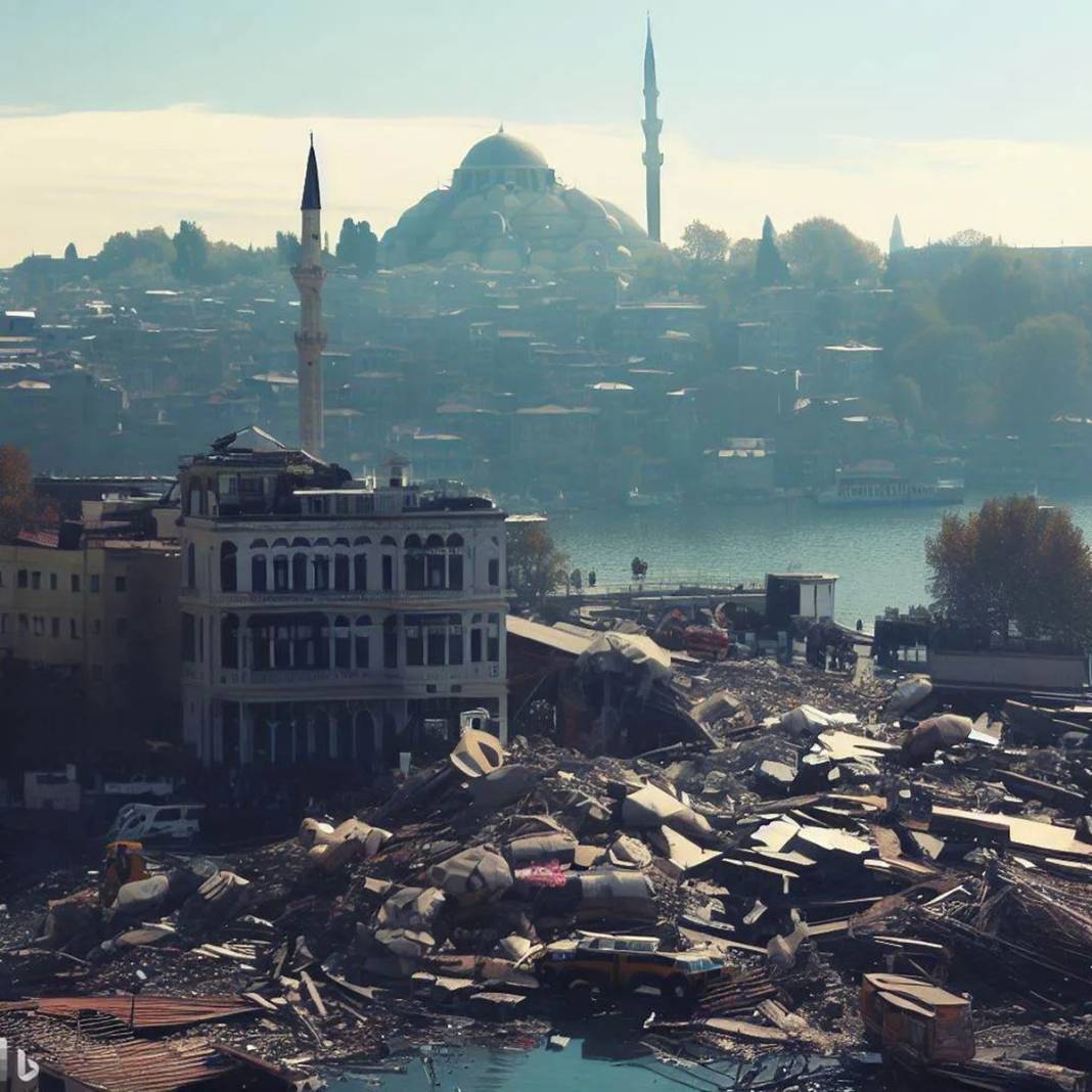 Yapay zeka İstanbul depremini çizdi: Tarihi yapılar ağır hasarlı, binalar enkaz olmuş! 21