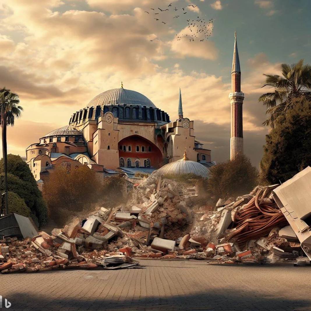 Yapay zeka İstanbul depremini çizdi: Tarihi yapılar ağır hasarlı, binalar enkaz olmuş! 1