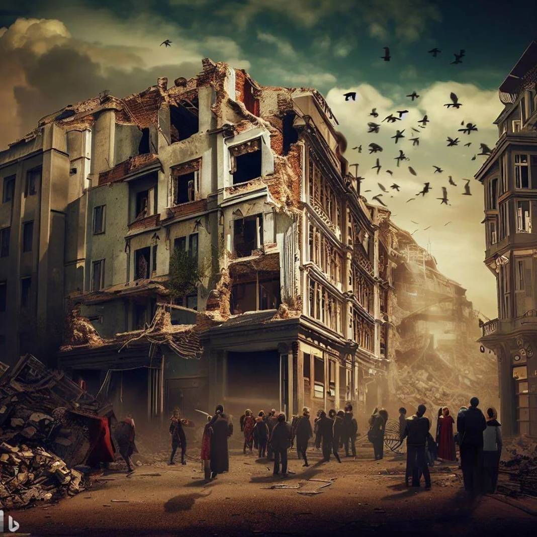 Yapay zeka İstanbul depremini çizdi: Tarihi yapılar ağır hasarlı, binalar enkaz olmuş! 6