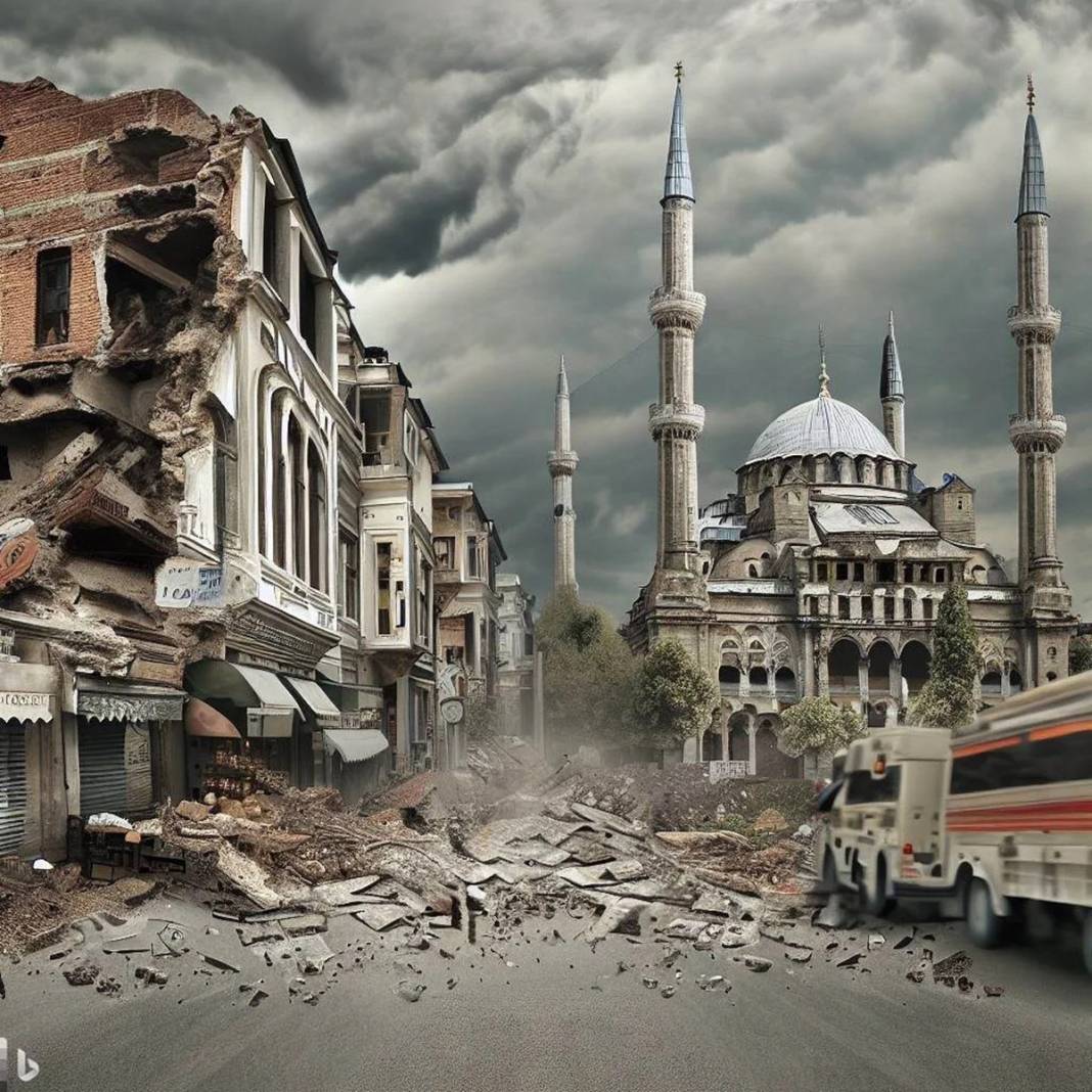 Yapay zeka İstanbul depremini çizdi: Tarihi yapılar ağır hasarlı, binalar enkaz olmuş! 5