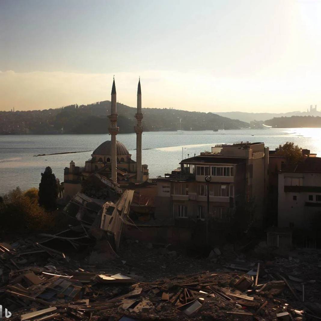 Yapay zeka İstanbul depremini çizdi: Tarihi yapılar ağır hasarlı, binalar enkaz olmuş! 34