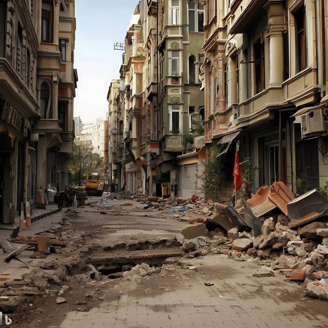 Yapay zeka İstanbul depremini çizdi: Tarihi yapılar ağır hasarlı, binalar enkaz olmuş! 30