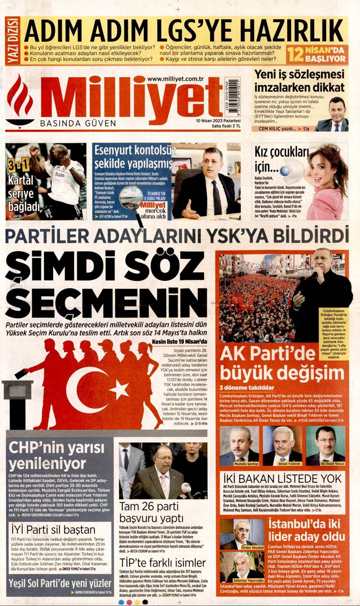 14 Mayıs seçiminde son viraj! Gazeteler aday listelerini nasıl gördü? 11