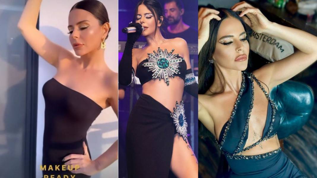 Simge Sağın güzelliği ile büyüledi! Cesur kıyafet tercihiyle bakan dona kaldı: Straplez kıyafeti ile baş döndürdü... 6