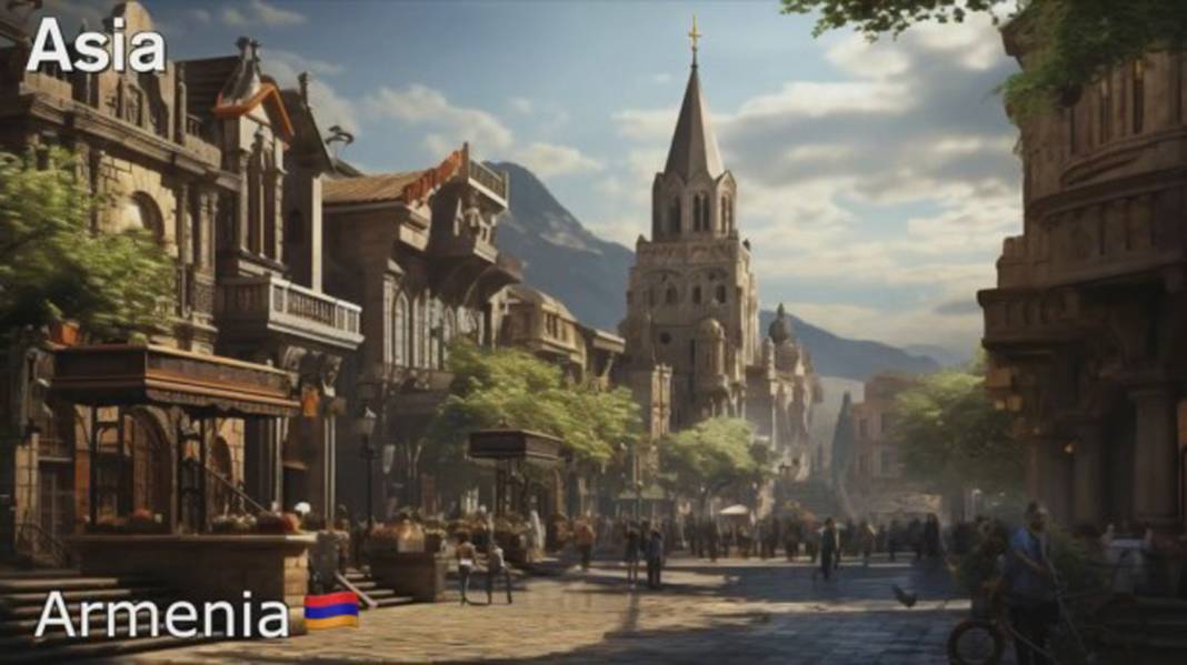 Asya ülkeleri gelecekte nasıl görünecek? İşte yapay zekaya göre Türkiye dahil 20. yüzyılda ülke manzaraları... 36