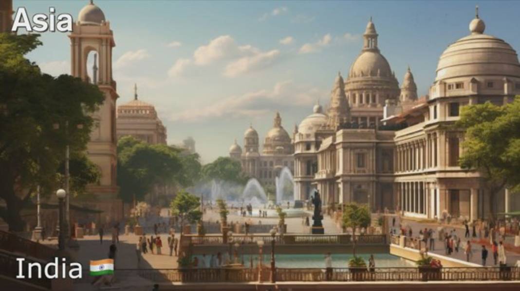 Asya ülkeleri gelecekte nasıl görünecek? İşte yapay zekaya göre Türkiye dahil 20. yüzyılda ülke manzaraları... 32