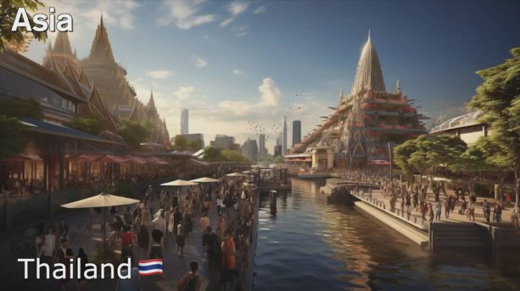 Asya ülkeleri gelecekte nasıl görünecek? İşte yapay zekaya göre Türkiye dahil 20. yüzyılda ülke manzaraları... 7