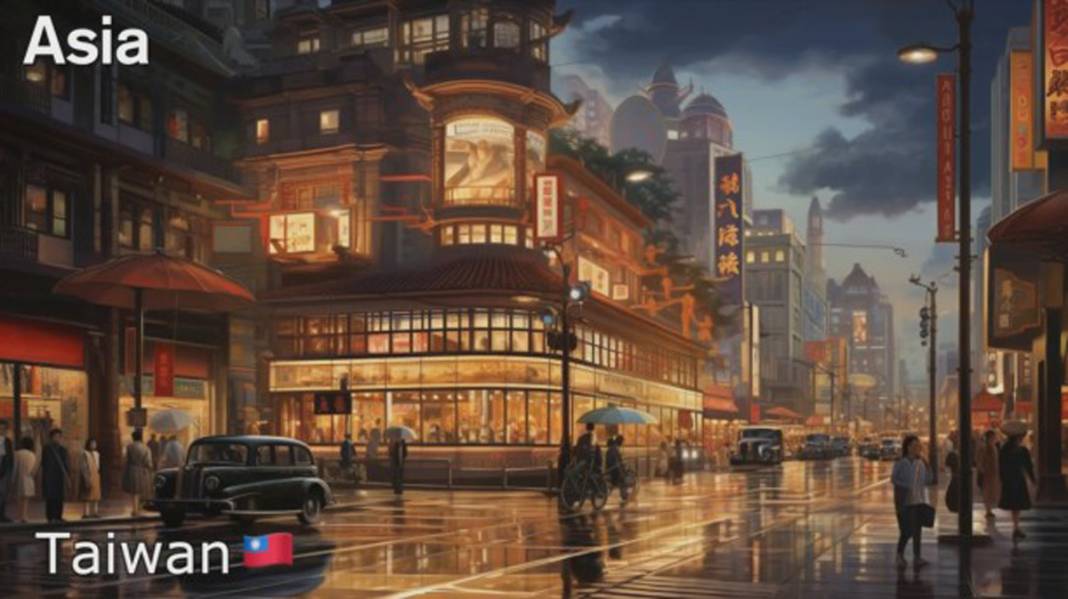 Asya ülkeleri gelecekte nasıl görünecek? İşte yapay zekaya göre Türkiye dahil 20. yüzyılda ülke manzaraları... 6