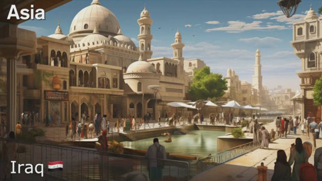 Asya ülkeleri gelecekte nasıl görünecek? İşte yapay zekaya göre Türkiye dahil 20. yüzyılda ülke manzaraları... 31