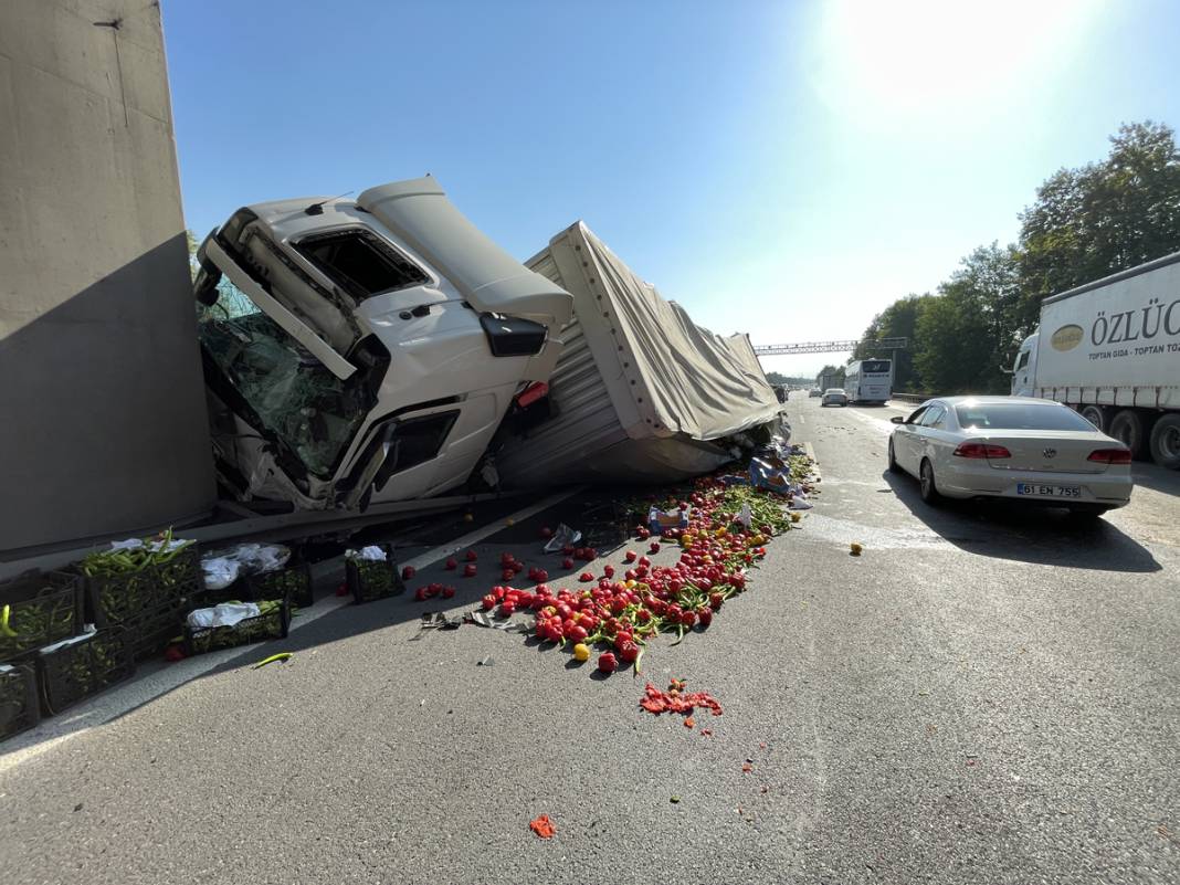 Anadolu Otoyolu'nda zincirleme kaza: Araçlar birbirine girdi, ulaşım aksadı 8