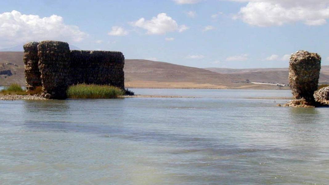 Kuraklık 30 yıl sonra günyüzüne çıkardı: Van Gölü'nde tarihi kale 9