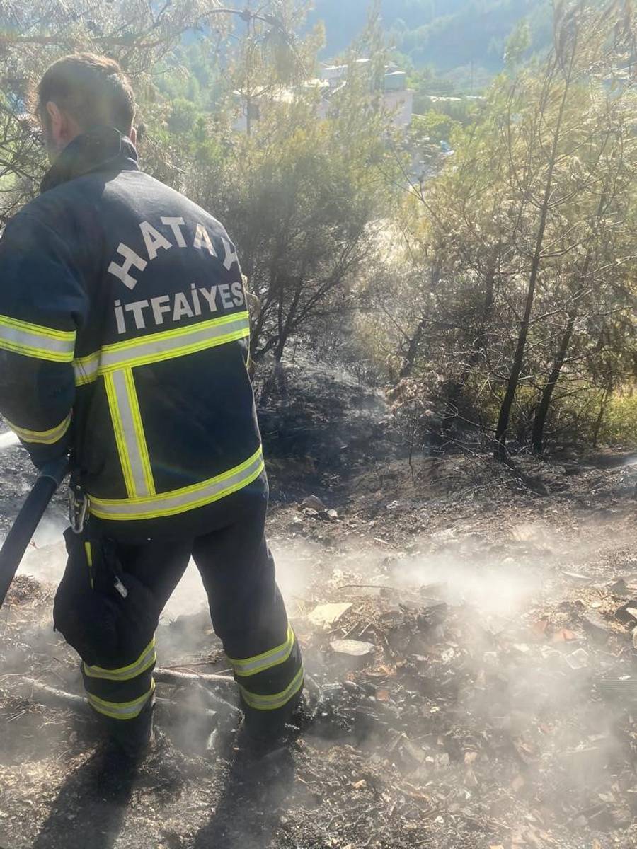 Hatay Antakya'da korkutan orman yangını: Ekiplerin müdahalesiyle büyümeden söndürüldü 6