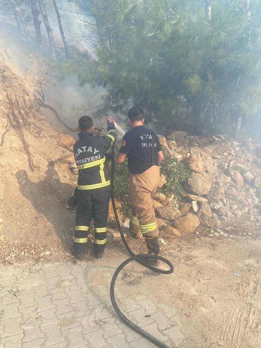 Hatay Antakya'da korkutan orman yangını: Ekiplerin müdahalesiyle büyümeden söndürüldü 7