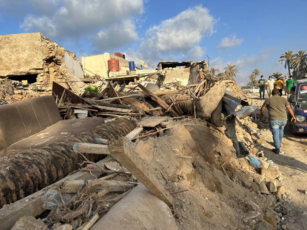 Libya'daki sel felaketinin boyutu havadan görüntülendi: Hayalet şehir Derne 4