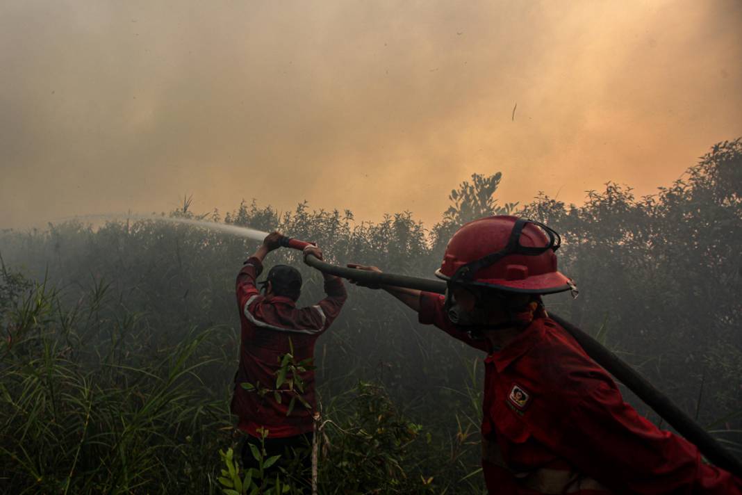 Endonezya'da 3 farklı bölgede yangın: İtfaiye ekipleri yangınları söndürmeye çalışıyor 7