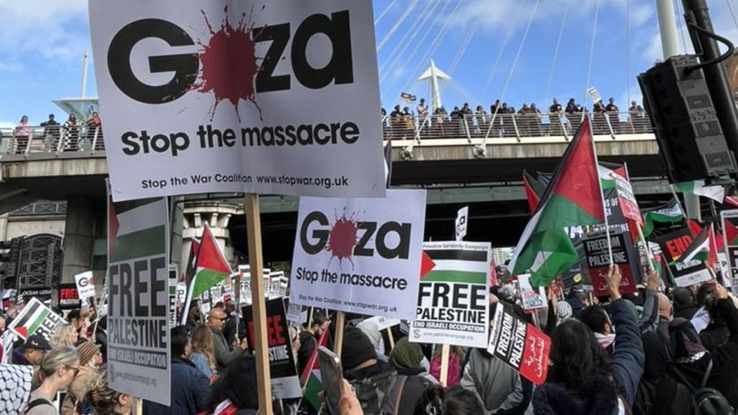 Londra'da Filistin'e destek gösterisi 5