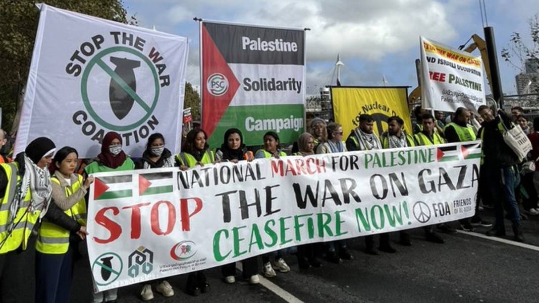 Londra'da Filistin'e destek gösterisi 6