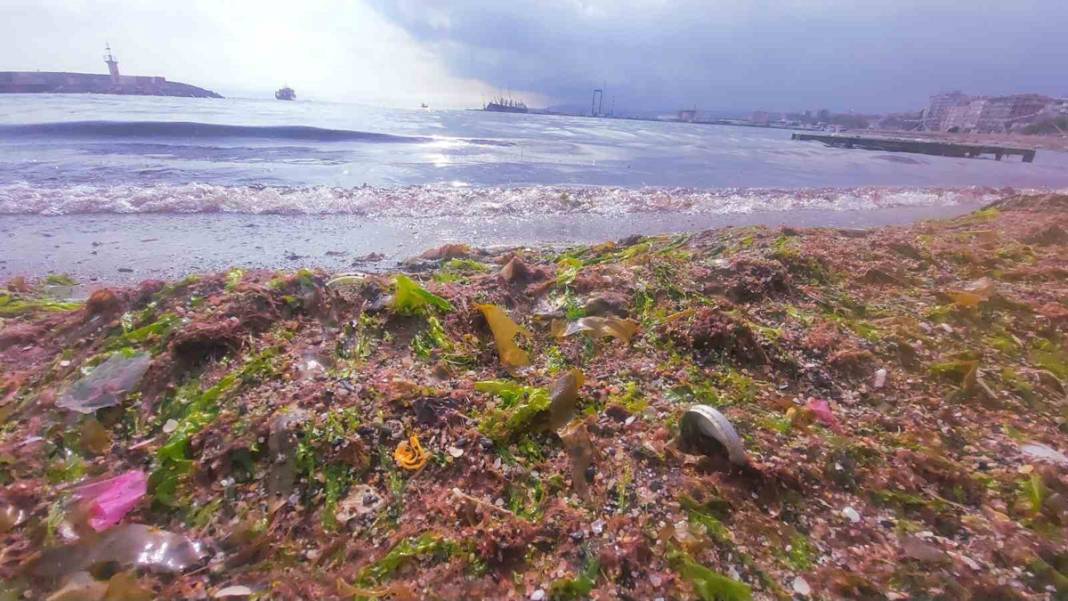 Marmara Denizi'nde lodos fırtınası: Tekirdağ kıyıları kızıla boyadı 5