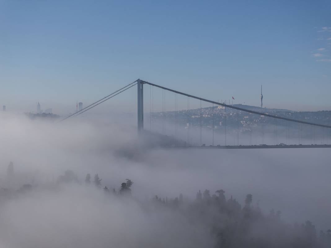 İstanbul'da yoğun sis kamerada: Göz gözü görmüyor 5
