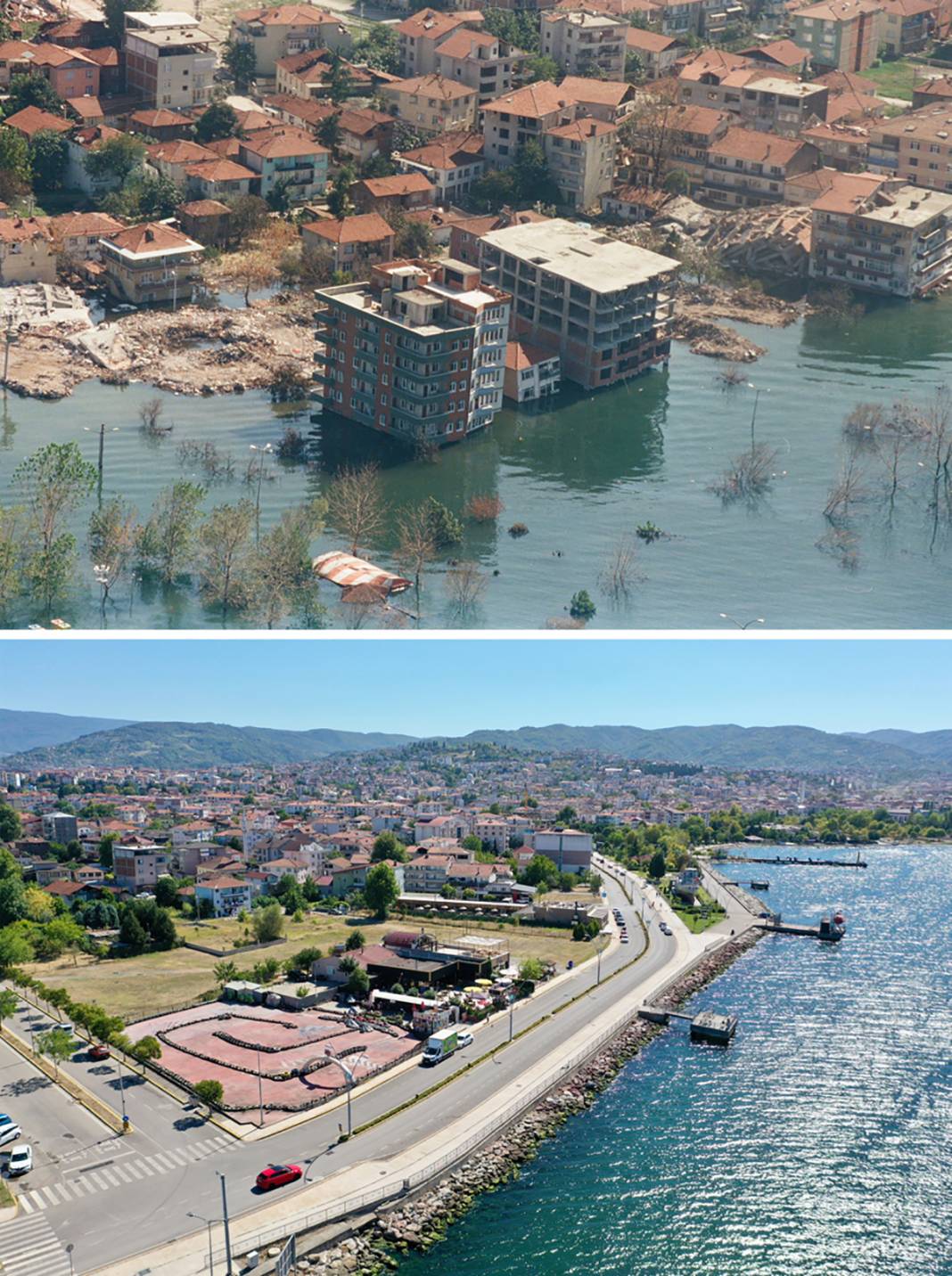 1999 Marmara Depremi'nde Gölcük’te hasar gören yerler 25 yıl sonra havadan görüntülendi 5