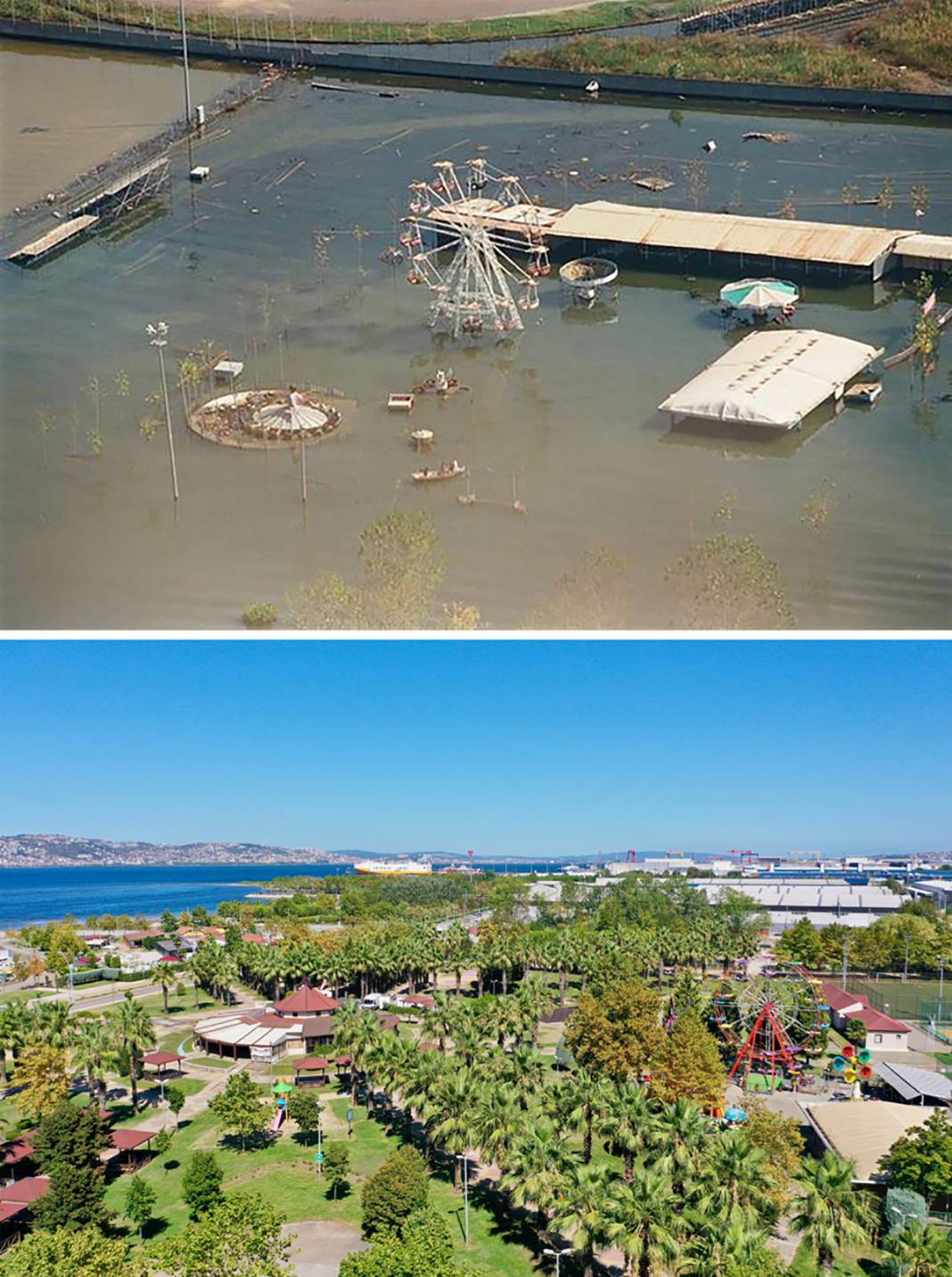 1999 Marmara Depremi'nde Gölcük’te hasar gören yerler 25 yıl sonra havadan görüntülendi 3