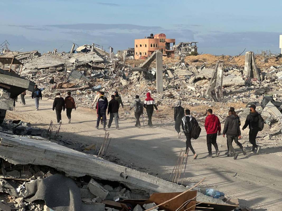 Ateşkesin ardından Filistinliler evlerine dönüyor 9