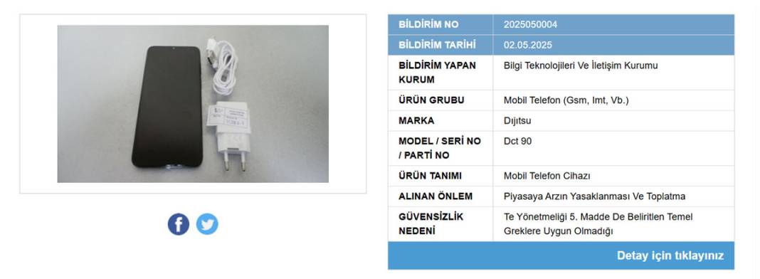 Bakanlık güvensiz ürün listesini güncellendi: 4 cep telefonu modeli piyasadan toplatılıyor 4