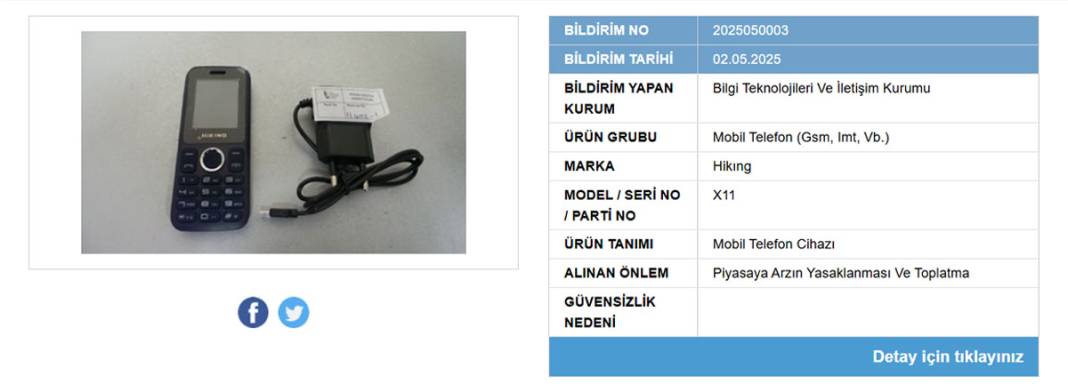 Bakanlık güvensiz ürün listesini güncellendi: 4 cep telefonu modeli piyasadan toplatılıyor 3