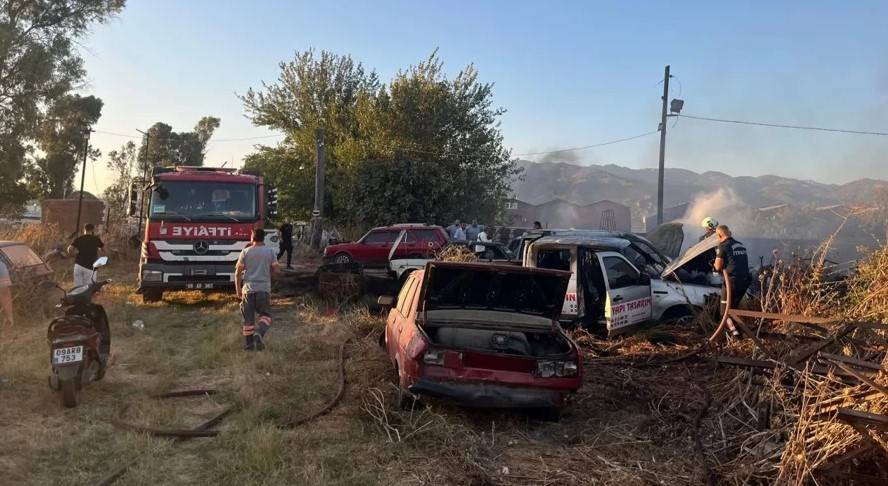 Aydın'da yediemin otoparkında yangın: 35 araç kül oldu 3