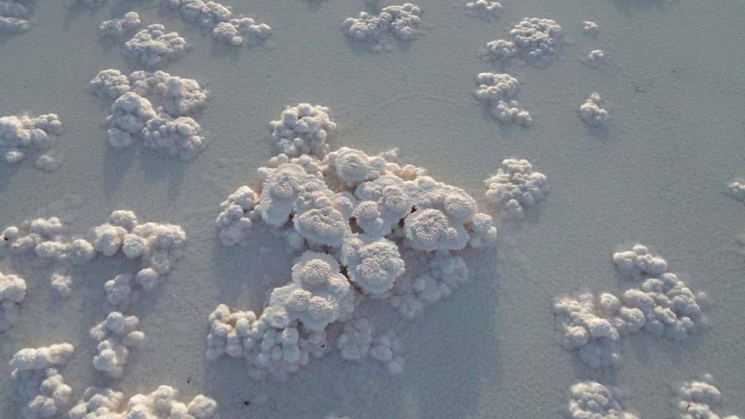 Tuz Gölü’nde sular çekildi, ortaya ilginç tuz şekilleri çıktı 3