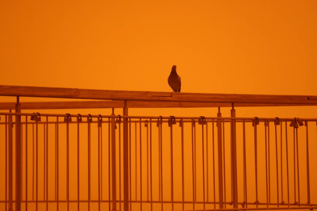 Afrika’dan taşınan çöl tozu Girit’i kırmızıya boyadı 11