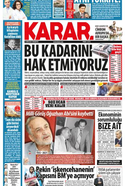 2 Ekim 2021 Cumartesi