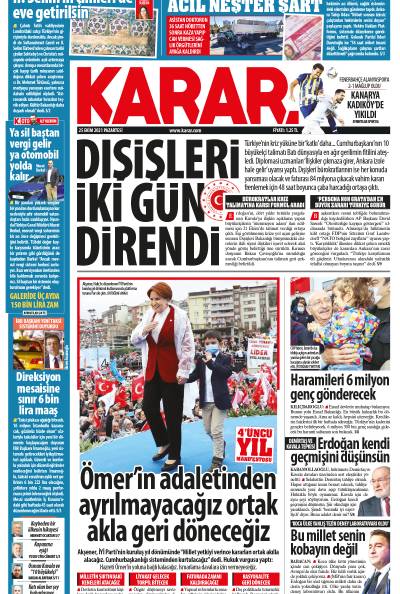 25 Ekim 2021 Pazartesi