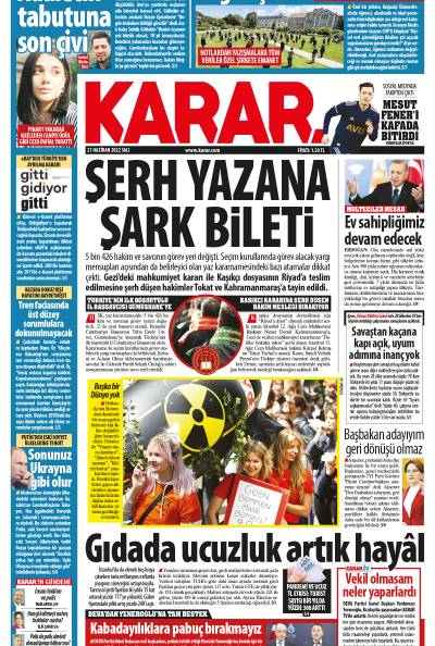 21 Haziran 2022 Salı