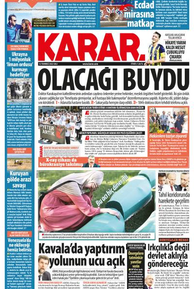 12 Temmuz 2022 Salı