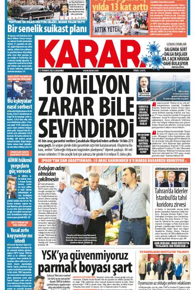 13 Temmuz 2022 Çarşamba