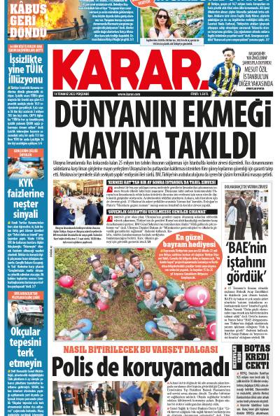 14 Temmuz 2022 Perşembe