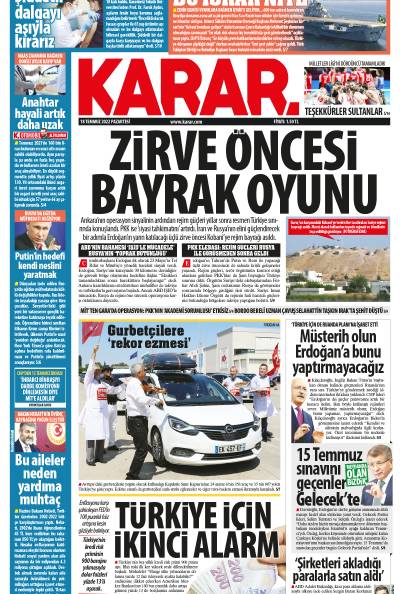 18 Temmuz 2022 Pazartesi