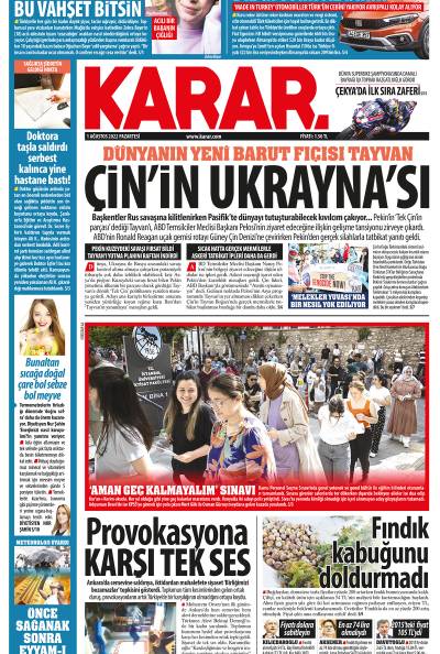 1 Ağustos 2022 Pazartesi