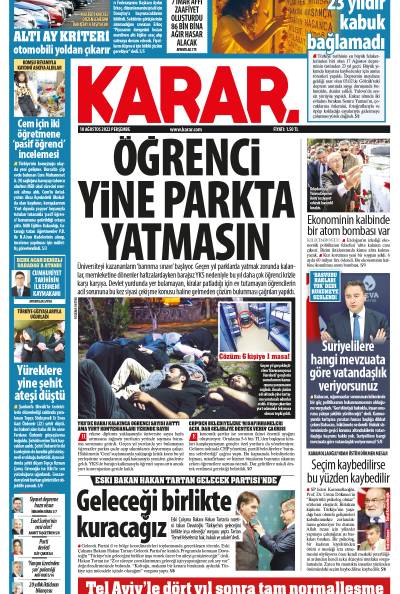 18 Ağustos 2022 Perşembe